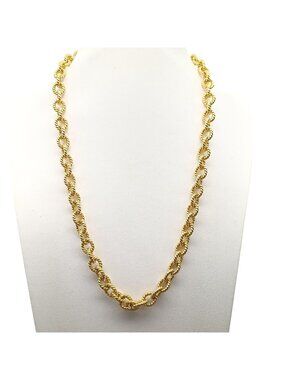 Vintage Sarah Coventry Gold Tone Rope Chain Necklace 24" Vintage Elegant Design
